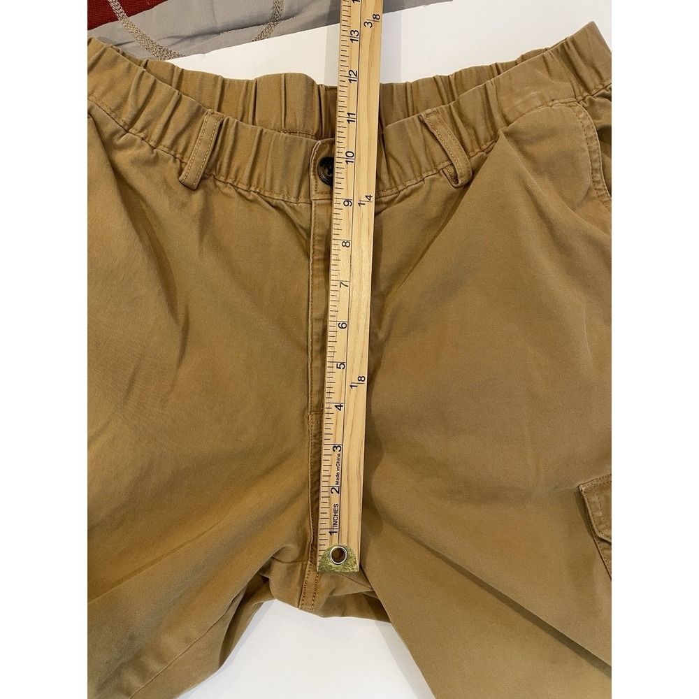 Bearbottom Cargo Joggers Men Large 32 Tan Khaki Brown Stretch Pants Outdoor READ - Picture 6 of 8